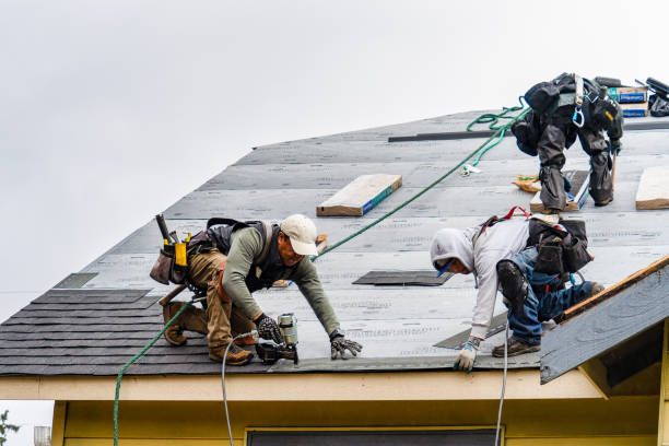 Professional Gutter Installation technician working in Roseville, MI